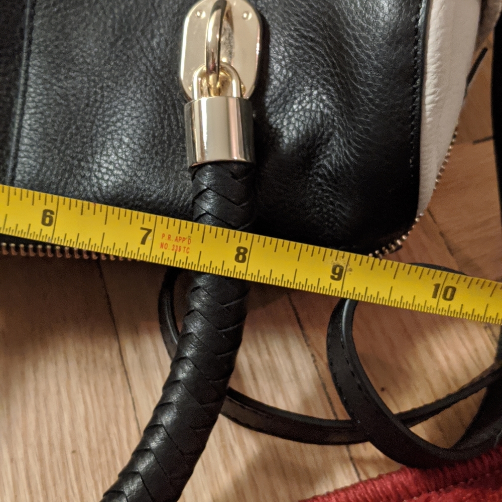 Cole Haan convertible black and cream satchel - Picture 5 of 8